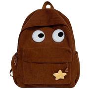 Cymwer Women Corduroy Multi-Purpose Backpack Large Capacity Soft Strip Plush Knapsack Multi-Pockets Stylish Laptop Rucksack Daily Commute & Sports Backpacks (Brown 400*290*130 A) (A 棕色 400*290*130)
