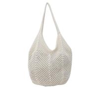 Cymwer Women Knitting Shoulder Bag Hollow Out Aesthetic Hobo Bag Large Capacity Knitted Tote Handbag Female Outdoor Bag
