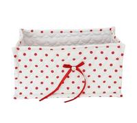 Cymwer Women Nylon Polka Dot Storage Basket Large Makeup Organizer Rectangular Red (Style 3)