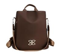 Cymwer Women Oxford Anti Theft Backpack Large Capacity Leisure Shoulder Bag Lightweight Rucksack for Short Trips Cell Phone Books Snacks (Brown)