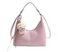 Cymwer Women PU Leather Crossbody Bag with Adjustable Strap Underarm Purse with Zipper Top Handle Bag for Daily Office Work Outing Social Occasions (pink) (C Pink)