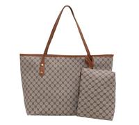 Cymwer Women PU Leather Underarm Purse Large Capacity Composite Purse With Zipper Shoulder Bag for Daily Office Arts Work Outing Social Occasions (Grey) (Dark Grey)