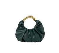 Cymwer Women PU Leather Vintage Handbag Solid Color Top Handle Bag Large Capacity Business Trip Bag for Daily Office Work Outing Social Occasions (green) (C)