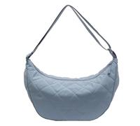 Cymwer Women Quilted Puffer Shoulder Bag Diamond Lattice Simple Dumpling Handbag Adjustable Strap Fashion Quilted Sling Bag Female Commute Bag (Blue)