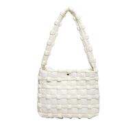 Cymwer Women Quilted Tote Handbag Solid Color Bubbles Underarm Bag Large Capacity Simple Armpit Bag Female Outdoor Bag