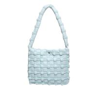 Cymwer Women Quilted Tote Handbag Solid Color Bubbles Underarm Bag Large Capacity Simple Armpit Bag Female Outdoor Bag