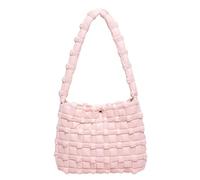 Cymwer Women Quilted Tote Handbag Solid Color Bubbles Underarm Bag Large Capacity Simple Armpit Bag Female Outdoor Bag