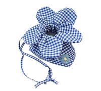 Cymwer Women Retro Flower Phone Pouch Large Capacity Drawstring Shoulder | Retro flower phone pouch with double-sided drawstring, adjustable straps, crossbody style, sweet flower design bucket bag