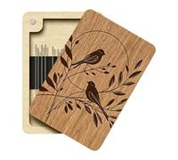 Cymwer Wooden Needle Storage Holder for Quilting Sewing and Crafting | Retro Floral Style Makes A Thoughtful Gift For Stitchers And Embroidery Artists