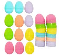 CYMYGS 12 PCS Easter Eggs, Colours Plastic Eggs, Easter Fillable Plastic Eggs, Easters Plastic Egg Hunt Games for Surprises and Decorations, Party Bag Fillers, Fill Easter Hunt Fun For Girls & Boys