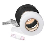 CYMYGS 2 Pack Wonder Web, Iron On Hemming Tape, Hemming Tape, Black & White, Adhesive Fabric Fusing For Trousers, For Dress, Jeans Curtains Diy And Profession, hem tape iron on for trousers