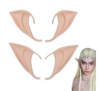CYMYGS 2 PCS Elf Ears, Fairy Ears, Halloween Decorations, Vampire Ear, Masquerade, Latex Alien Ear, Cosplay, Costume Accessories for Party, Vampire Props(12cm,10cm)