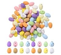 CYMYGS 36Pcs Easter Mini Eggs, Artificial Speckled Foam Eggs Pastel Decorative Egg, Artificial Bird Egg for Home Decorations, Basket Fillers, Spring Parties Favor, Art Crafts Wreath