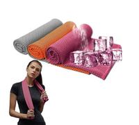 CYMYGS Cooling Towel, 3 Pack Soft Breathable Cool Towels for Neck, Quick-Drying Towels, Soft Rags Cooling Neck Wraps Sweat Towel for Sports, Yoga, Golf, Gym Camping, Fitness, Workout