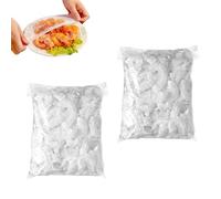 CYMYGS Shrinkable Food Covers, 200pcs Reusable Plastic Food Covers Plastic Stretch Lids Bowl, Elastic Storage Cling Film Bag for Fruit Vegetable Meat Food Preservation