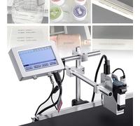 CYMYYDS 12.7/25.4mm Commercial Portable Small Printer Inkjet Coder, Intelligent Assembly Line Coding Machine, In Line Inkjet Coder for Barcode Batch Number Code Date Logo QR Code,12.7mm