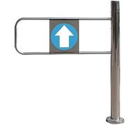 CYMYYDS Supermarket Metal Import Export Gates, 90° Open 1-Way Entrance Swing Safety Gate, Automatic Closing Pedestrian Accesses Doors for Stores, Libraries & Public Areas Left-80x100cm