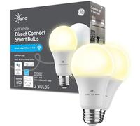 Cync GE A19 Smart LED Light Bulbs, Soft White, Bluetooth and WiFi Light Bulbs, 60W Equivalent, Work with Amazon Alexa and Google Home (2 Pack)