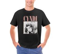Cyndi-Lauper-Shirt-Cyndi-Lauper-Shirt Artist-Tees-Homage-Style-Throwback-Tee-Vintage-Tees Black