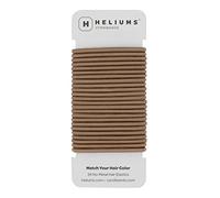 Cyndibands Hair Bands - Light Brown - 4mm x 4.5cm Elastic Hair Bobbles - Non-Snag Fabric Hair Ties - Match Your Hair Color Ponytail Holders - 24-Pack
