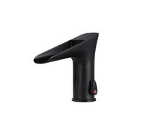 CYNEBXILG Automatic Sensor Faucet Bathroom Taps Black Waterfall Mixer Taps for Basin Hot and Cold Water Sensor Faucet Basin Taps for Bathroom