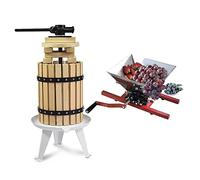CYNEBXILG Fruit Apple Cider Wine Classic Press- 4.75 Gallon/18L-Solid Wood Basket with Grape Berry Wine Classic Crusher -7 Litre/1.8Gallon