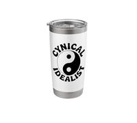 Cynical Idealist - Philosophy Yin Yang Sarcastic Stainless Steel Insulated Tumbler