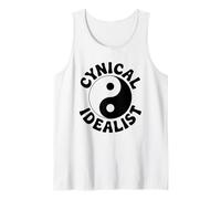 Cynical Idealist - Philosophy Yin Yang Sarcastic Tank Top
