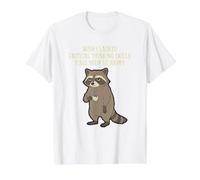 Cynical Raccoon Critical Thinking Coffee Humor Statement Value Graphic T-Shirt, Men, White, XL