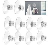 CYNNXIA 12 PCS Suction Cup 40mm Plastic Sucker Pads Transparent Window Suckers Glass Suction Pads Strong Adhesive Suction Holder with Metal Nut Stud for Glass Windows Mirrors Metal Ceramic(M5 Threads)