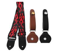 CYNOSURETECH 1 Guitar Strap, 2 Guitar Headstock Straps And 2 Pick Bags, Guitar Accessories, Adjustable Guitar Strap, Fashionable And Personalized Guitar Strap