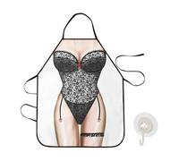 CYNOSURETECH 1 Halter Neck Apron, 1 Hook, Sexy Women'S Apron, Creative Tie Scarf, Interesting Cooking Apron, Baking And Barbecue Prank Props