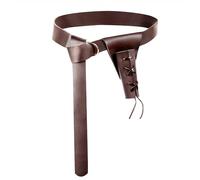 CYNOSURETECH 1 Knight Belt with Sheath, Medieval Belt, Brown, Size 190*4cm, Men's Accessory