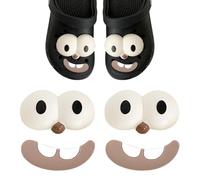 CYNOSURETECH 1 Pair Of Shoe Buckles With Big Eyes And 1 Pair Of Shoe Buckles With Mouth, Creative Shoe Decorations, Interesting Three-Dimensional Shoe Decorations, Funny Shoe Decorations