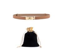 CYNOSURETECH 1 Piece Belt with 1 Piece Storage Bag, Dress Belt, Women's Belt, Belt for Women, Slim Fit Belt, Adjustable Belt for Women, Leather Skinny Belt for Jeans, Skirts, Suits