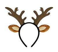 CYNOSURETECH 1 Piece Cute Brown Reindeer Antler Headband, Suitable for Women's Christmas, Carnival, Masquerade