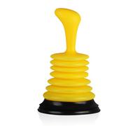 CYNOSURETECH 1 Piece Drain Unclogger, Clog Cleaning Tool, Unclogging Tool, Bathroom Sink and Drain Plunger, Toilet Plunger, Suitable for Toilet, Sink, Bathroom Pipe Cleaning Tool (Yellow)
