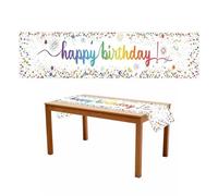 CYNOSURETECH 1 Piece Of Colorful Birthday Tablecloth, Star Tablecloth, Decorative Tablecloth, Colorful Printed Tablecloth, Multi-Person Party Tablecloth, Children's Cartoon Tablecloth