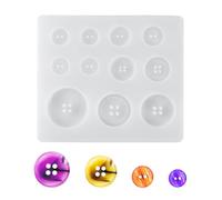 CYNOSURETECH 1 Piece Round Button Mold, Creative Silicone Mold, Diy Button Tools, Button Making Accessories