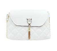 CYNOSURETECH 1 Piece White Modern Crossbody Bag, Polyurethane, 19*12*4cm, Unisex, Sling, Classic