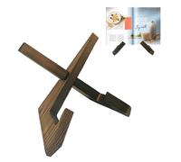 CYNOSURETECH 1 Piece Wooden Cookbook Stand, Charcoal Color, Portable Sturdy Bookshelf, Multifunctional Stand