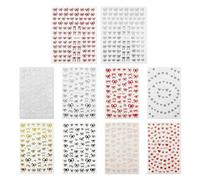 CYNOSURETECH 10 Nail Art Stickers, Sweet Simple, Cute Nail Decoration Stickers, Nylon, Nail Art Accessories