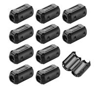 CYNOSURETECH 10 Pieces of Anti-Interference Magnetic Rings, Snap-On Magnetic Rings, Detachable Magnetic Rings, Filter Magnetic Rings, Anti-Interference High-Frequency Filters, Ferrite Cores (Black)