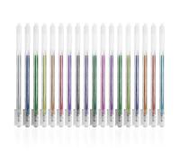 CYNOSURETECH 18-Piece Metallic Pen Glitter Pens, Glitter Gel Pens, Glitter Colored Pens, Highlighters, Markers and Drawing Pens for Adult Coloring and Kids Crafts