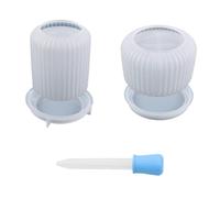 CYNOSURETECH 2 Cylindrical Molds And 1 Silicone Dropper, Diy Handicraft Accessories, Silicone Casting Mold, Resin Ornament Making