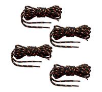 CYNOSURETECH 2 Pairs Of Black And Orange Round Shoelaces, Strong And Durable, Suitable For Walking Boots And More