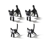 CYNOSURETECH 2 Pairs of Creative Cat-Shaped Earrings, Fun Earrings, Cute Simple Earrings, Girls’ Jewelry, Cartoon Design Earrings