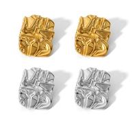 CYNOSURETECH 2 Pairs of Rectangular Earrings, Irregular Earrings, Fashionable Personalized Earrings, Geometric Earrings, Simple Earrings