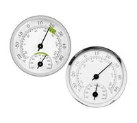 CYNOSURETECH 2 Pcs Room Thermometer, Room Thermometer And Hygrometer, Mini Pointer Hygrometer, Battery Free Thermometer, Suitable For Home, School, Office