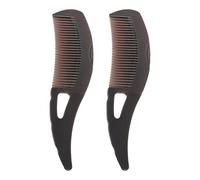 CYNOSURETECH 2-Piece Anti-Dandruff & Itch Relief Massage Comb, Dark Brown, ABS Material, Unisex, Portable